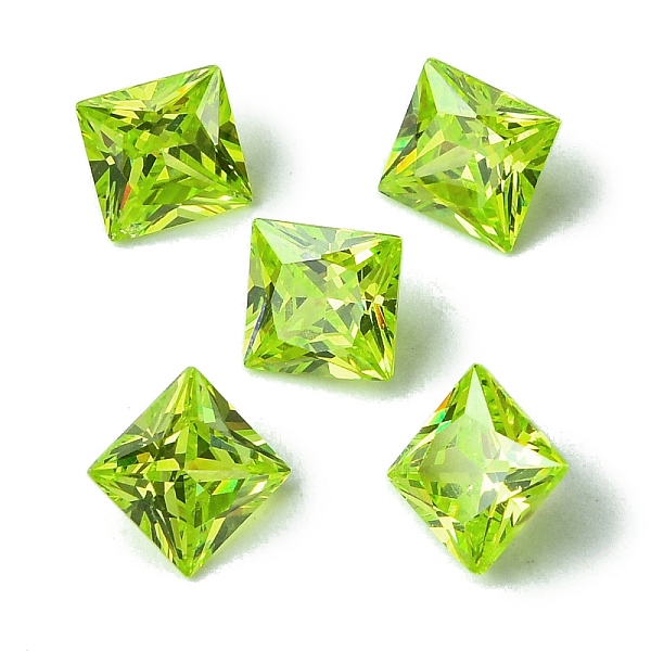 PandaHall Cubic Zirconia Cabochons, Point Back, Square, Green Yellow, 6x6x3mm Cubic Zirconia Square
PandaHall Cubic Zirconia Cabochons, Point Back, Square, Green Yellow, 6x6x3mm Cubic Zirconia Square