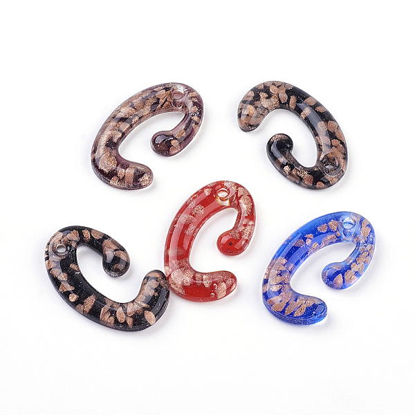 PandaHall Handmade Lampwork Pendants, with Gold Sand, Letter C, Mixed Color, Size: about 50mm long, 29mm wide, hole: 4mm Lampwork Letter..., Multicolor
PandaHall Handmade Lampwork Pendants, with Gold Sand, Letter C, Mixed Color, Size: about 50mm long, 29mm wide, hole: 4mm Lampwork Letter..., Multicolor
