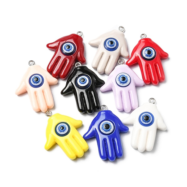 PandaHall Evil Eye Resin Pendants, Hamsa Hand Charms, with Platinum Plated Iron Loops, Mixed Color, 34.5x26x9mm, Hole: 2mm Iron+Resin Hamsa..., Multicolor
PandaHall Evil Eye Resin Pendants, Hamsa Hand Charms, with Platinum Plated Iron Loops, Mixed Color, 34.5x26x9mm, Hole: 2mm Iron+Resin Hamsa..., Multicolor