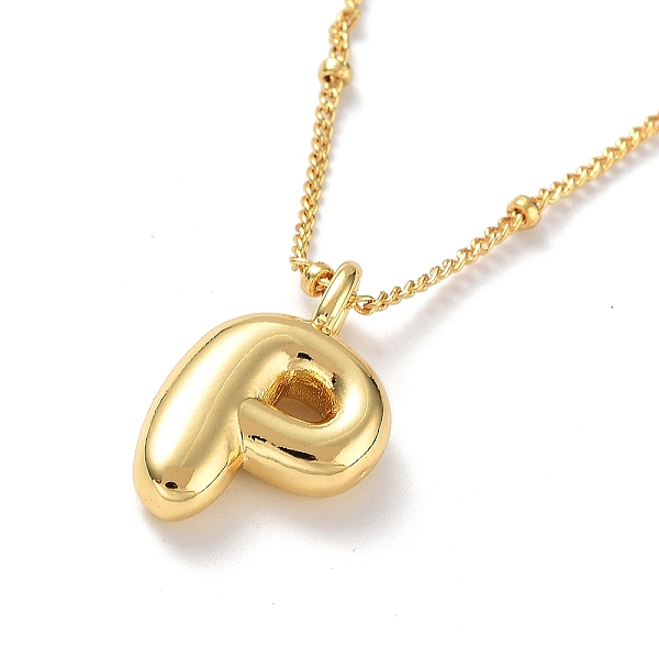 PandaHall Initial Letter Brass Pendant Necklaces, Real 18K Gold Plated, Letter P, 17.52 inch(445mm), Letter: 19x12mm. Brass Letter P
PandaHall Initial Letter Brass Pendant Necklaces, Real 18K Gold Plated, Letter P, 17.52 inch(445mm), Letter: 19x12mm. Brass Letter P