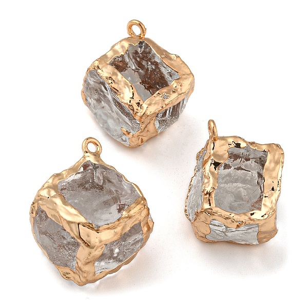 PandaHall Glass Pendants, with with Golden Plated Brass Frame, Cube, Clear, 25~27.5x21.5~22.5x16~17.5mm, Hole: 1.8mm Brass+Glass Cube Clear
PandaHall Glass Pendants, with with Golden Plated Brass Frame, Cube, Clear, 25~27.5x21.5~22.5x16~17.5mm, Hole: 1.8mm Brass+Glass Cube Clear