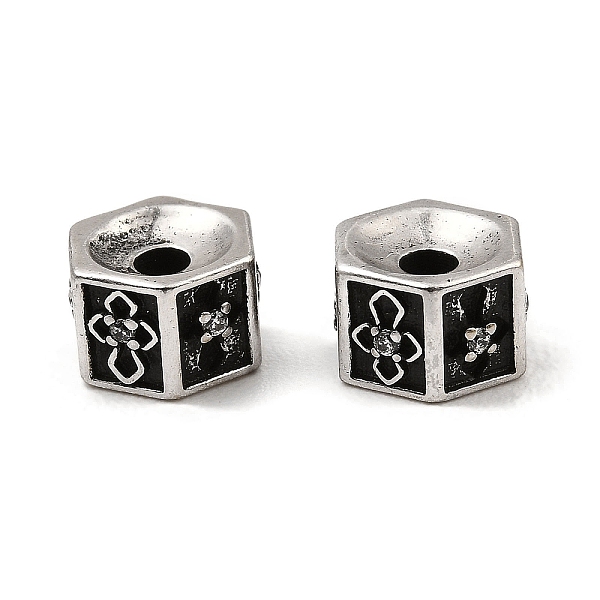 PandaHall Brass Cubic Zirconia Beads, Long-Lasting Plated, Lead Free & Cadmium Free, Hexagon with Cross, Antique Silver, 7x8x5mm, Hole: 2mm..., Clear
PandaHall Brass Cubic Zirconia Beads, Long-Lasting Plated, Lead Free & Cadmium Free, Hexagon with Cross, Antique Silver, 7x8x5mm, Hole: 2mm..., Clear