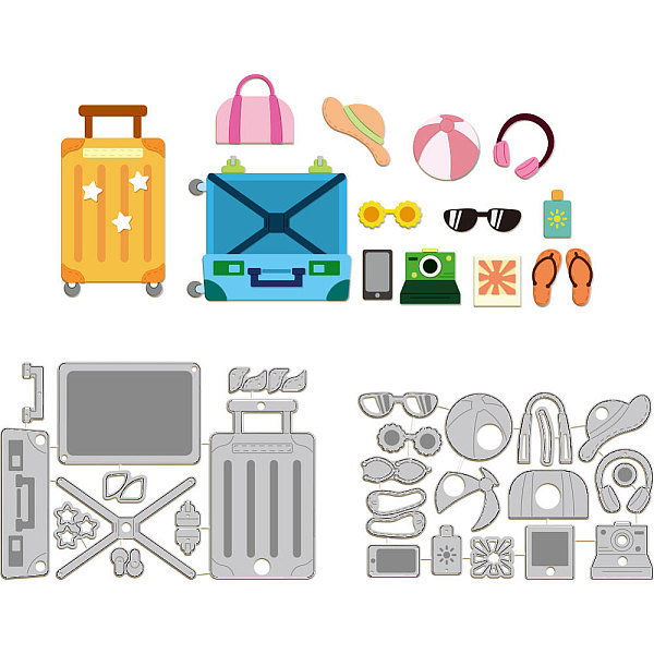 PandaHall 2Pcs 2 Styles Travel Luggage Carbon Steel Cutting Dies Stencils, for DIY Scrapbooking, Photo Album, Decorative Embossing Paper...
PandaHall 2Pcs 2 Styles Travel Luggage Carbon Steel Cutting Dies Stencils, for DIY Scrapbooking, Photo Album, Decorative Embossing Paper...