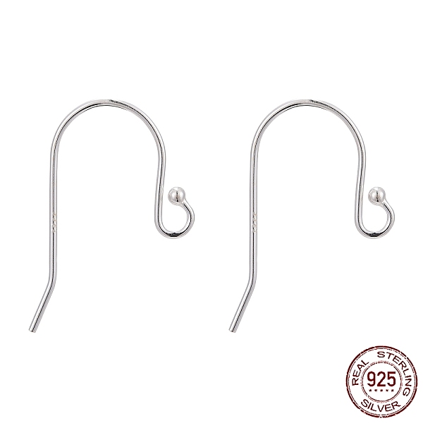 PandaHall 925 Sterling Silver Earring Hooks, Silver, 20x11mm, Hole: 1.5mm, 24 Gauge, Pin: 0.7mm Sterling Silver Silver
PandaHall 925 Sterling Silver Earring Hooks, Silver, 20x11mm, Hole: 1.5mm, 24 Gauge, Pin: 0.7mm Sterling Silver Silver