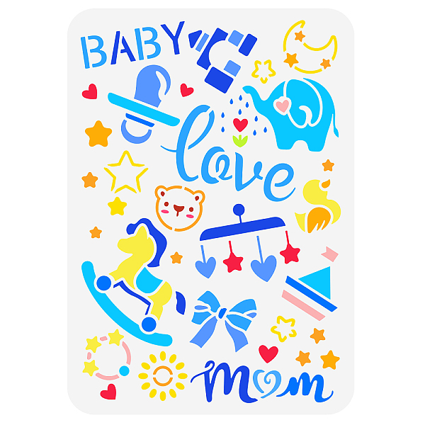 PandaHall FINGERINSPIRE Baby Shower Painting Stencil 8.3x11.7inch Reusable Baby Theme Painting Templates Cute Rocking Horse Elephant...
PandaHall FINGERINSPIRE Baby Shower Painting Stencil 8.3x11.7inch Reusable Baby Theme Painting Templates Cute Rocking Horse Elephant...