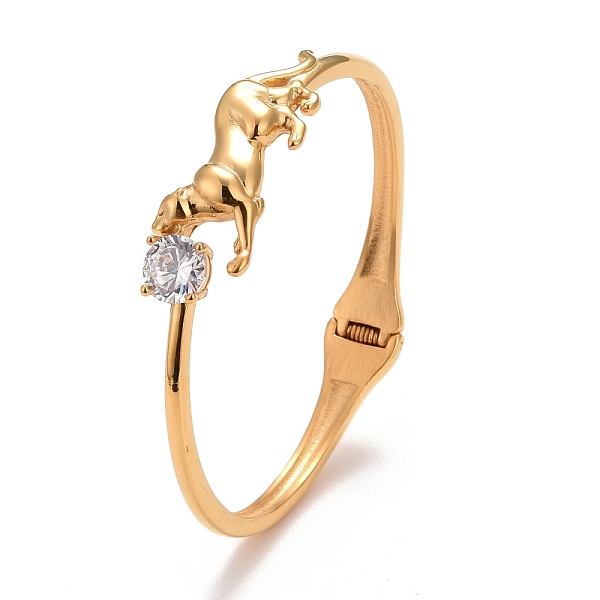 PandaHall Clear Cubic Zirconia Leopard Cuff Bangle, 304 Stainless Steel Hinged Open Bangle for Women, Golden, Inner Diameter: 2-1/8 inch...
PandaHall Clear Cubic Zirconia Leopard Cuff Bangle, 304 Stainless Steel Hinged Open Bangle for Women, Golden, Inner Diameter: 2-1/8 inch...
