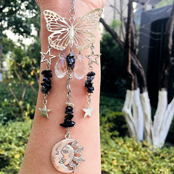 PandaHall Natural Snowflake Obsidian Butterfly Hanging Suncatcher Pendant Decoration, Sun Star Crystal Ball Prism Pendants, 230mm Snowflake...
PandaHall Natural Snowflake Obsidian Butterfly Hanging Suncatcher Pendant Decoration, Sun Star Crystal Ball Prism Pendants, 230mm Snowflake...