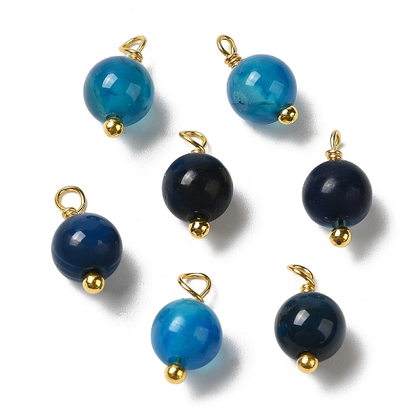 PandaHall Dyed Natural Agate Round Charms with Real 18K Gold Plated Brass Loops, Dodger Blue, 10.5~11.5x5.5~6mm, Hole: 1.5~1.6mm Natural...
PandaHall Dyed Natural Agate Round Charms with Real 18K Gold Plated Brass Loops, Dodger Blue, 10.5~11.5x5.5~6mm, Hole: 1.5~1.6mm Natural...