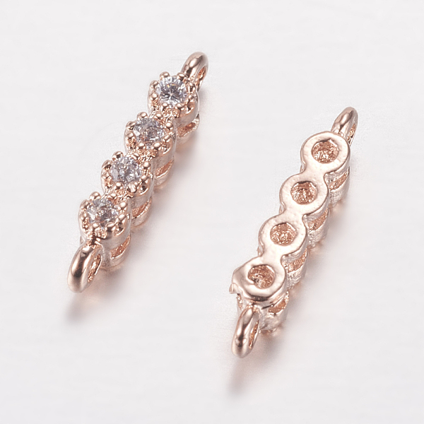 PandaHall Brass Micro Pave Cubic Zirconia Links, Clear, Cadmium Free & Lead Free, Strip, Rose Gold, 2x11~12x3mm, Hole: 1mm Brass+Cubic...
PandaHall Brass Micro Pave Cubic Zirconia Links, Clear, Cadmium Free & Lead Free, Strip, Rose Gold, 2x11~12x3mm, Hole: 1mm Brass+Cubic...
