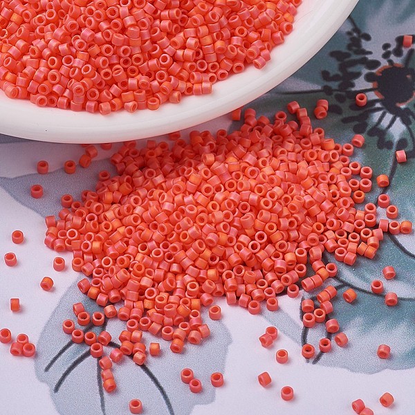 PandaHall MIYUKI Delica Beads Small, Cylinder, Japanese Seed Beads, 15/0, (DBS0872) Matte Opaque Orange AB, 1.1x1.3mm, Hole: 0.7mm, about...
PandaHall MIYUKI Delica Beads Small, Cylinder, Japanese Seed Beads, 15/0, (DBS0872) Matte Opaque Orange AB, 1.1x1.3mm, Hole: 0.7mm, about...