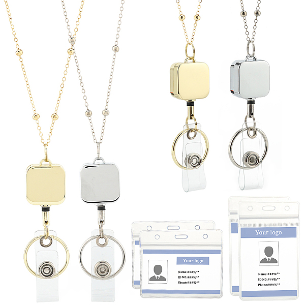 PandaHall CRASPIRE 2 Sets 2 Colors 301 Stainless Steel Retractable Badge Holder, Badge Reel with Iron Satellite Chains, and PVC Card Holder...
PandaHall CRASPIRE 2 Sets 2 Colors 301 Stainless Steel Retractable Badge Holder, Badge Reel with Iron Satellite Chains, and PVC Card Holder...