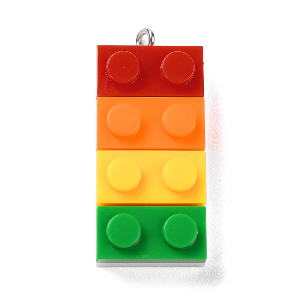 PandaHall Resin Pendants, with Platinum Iron Loop, Toy Bricks, Colorful, 36x15.5x8mm, Hole: 2.6mm Iron+Resin Others
PandaHall Resin Pendants, with Platinum Iron Loop, Toy Bricks, Colorful, 36x15.5x8mm, Hole: 2.6mm Iron+Resin Others