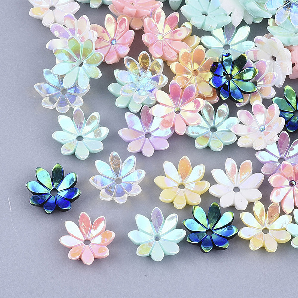 PandaHall Opaque Resin Bead Caps, AB Color Plated, Multi-Petal, Flower, Mixed Color, 9.5x9.5x2.5mm, Hole: 1mm Resin Multicolor
PandaHall Opaque Resin Bead Caps, AB Color Plated, Multi-Petal, Flower, Mixed Color, 9.5x9.5x2.5mm, Hole: 1mm Resin Multicolor