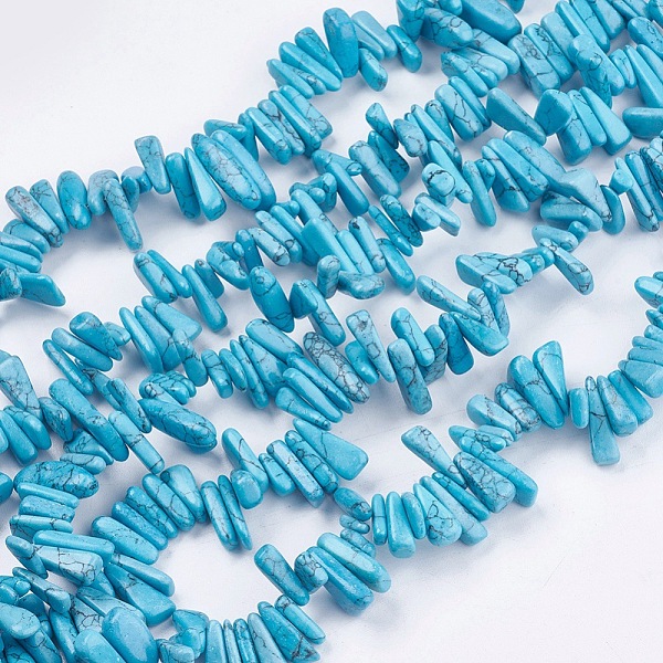 PandaHall Dyed Natural Howlite Nuggets Beads Strands, Dark Turquoise, 12~20x6~10x3~10mm, Hole: 1mm, about 104pcs/strand, 15.7 inch Howlite..., Cyan
PandaHall Dyed Natural Howlite Nuggets Beads Strands, Dark Turquoise, 12~20x6~10x3~10mm, Hole: 1mm, about 104pcs/strand, 15.7 inch Howlite..., Cyan