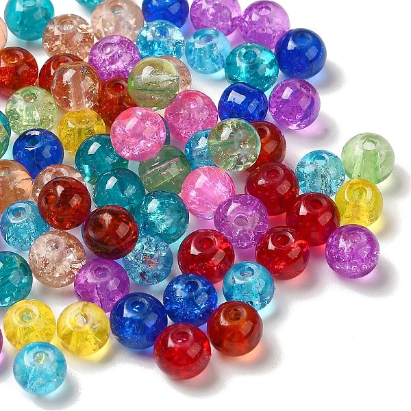 PandaHall Transparent Crackle Glass Beads, Round, Mixed Color, 6~7x6mm, Hole: 1mm, about 1500pcs/500g Glass Round Multicolor
PandaHall Transparent Crackle Glass Beads, Round, Mixed Color, 6~7x6mm, Hole: 1mm, about 1500pcs/500g Glass Round Multicolor