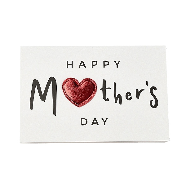 PandaHall Kraft Paper Greeting Cards, Tent Card, Mother's Day Theme, Rectangle with PU Leather Heart, Word, 100x149x2mm Paper Word White
PandaHall Kraft Paper Greeting Cards, Tent Card, Mother's Day Theme, Rectangle with PU Leather Heart, Word, 100x149x2mm Paper Word White