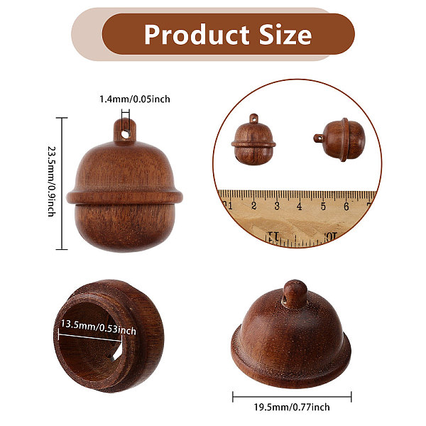 PandaHall Openable Wood Pendants, Bell Charms For Bracelet Jewelry Making Decoration Bells Crafting Hanging Accessories, Saddle Brown...
PandaHall Openable Wood Pendants, Bell Charms For Bracelet Jewelry Making Decoration Bells Crafting Hanging Accessories, Saddle Brown...