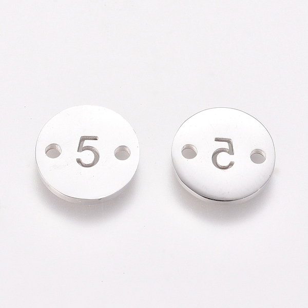 PandaHall Numbers 304 Stainless Steel Links, Laser Cut, for Craft Jewelry Making, Flat Round with Num.5, Stainless Steel Color, Num.5...
PandaHall Numbers 304 Stainless Steel Links, Laser Cut, for Craft Jewelry Making, Flat Round with Num.5, Stainless Steel Color, Num.5...