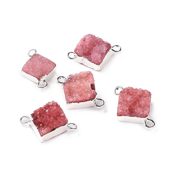 PandaHall Natural Druzy Quartz Links connectors, with Brass Findings, Square, Silver, Red, 16~18x13~14x6~8mm, Hole: 2mm Quartz Square Red
PandaHall Natural Druzy Quartz Links connectors, with Brass Findings, Square, Silver, Red, 16~18x13~14x6~8mm, Hole: 2mm Quartz Square Red
