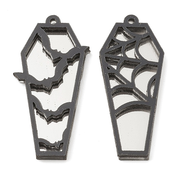 PandaHall Opaque Acrylic Pendants, Coffin with Bat and Spider Web, for Halloween, Silver, 47.5x20x3.5mm, Hole: 1.6mm, 2pcs/set Acrylic...
PandaHall Opaque Acrylic Pendants, Coffin with Bat and Spider Web, for Halloween, Silver, 47.5x20x3.5mm, Hole: 1.6mm, 2pcs/set Acrylic...