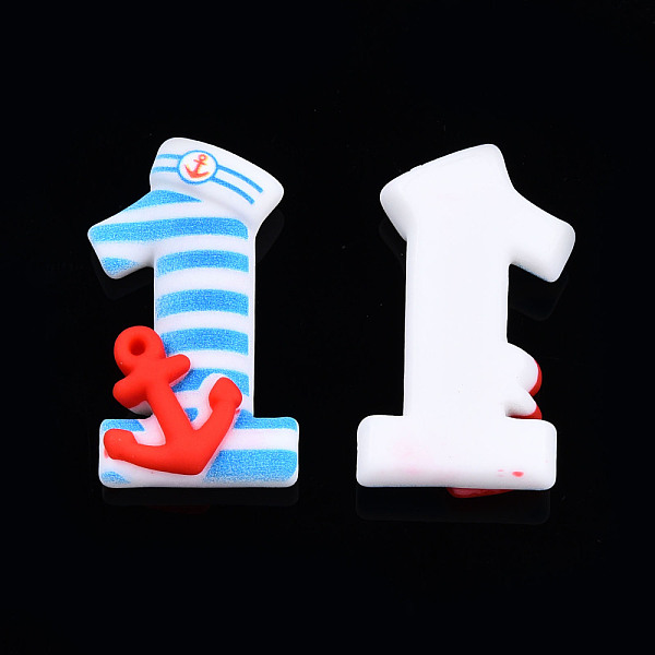 PandaHall Opaque Resin Cabochons, Nautical Theme, Number One with Anchor, Light Sky Blue, 31x17x6mm Resin Anchor & Helm
PandaHall Opaque Resin Cabochons, Nautical Theme, Number One with Anchor, Light Sky Blue, 31x17x6mm Resin Anchor & Helm