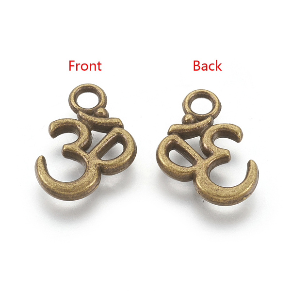 PandaHall Alloy Pendants, Cadmium Free & Nickel Free & Lead Free, Aum/Om Symbol, Antique Bronze, 15.5x10.5x2mm, Hole: 2.5mm Alloy Others
PandaHall Alloy Pendants, Cadmium Free & Nickel Free & Lead Free, Aum/Om Symbol, Antique Bronze, 15.5x10.5x2mm, Hole: 2.5mm Alloy Others