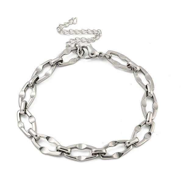 PandaHall 304 Stainless Steel Dapped Chains Bracelets for Men & Women, Stainless Steel Color, 7-1/4 inch(18.4cm) 304 Stainless Steel
PandaHall 304 Stainless Steel Dapped Chains Bracelets for Men & Women, Stainless Steel Color, 7-1/4 inch(18.4cm) 304 Stainless Steel