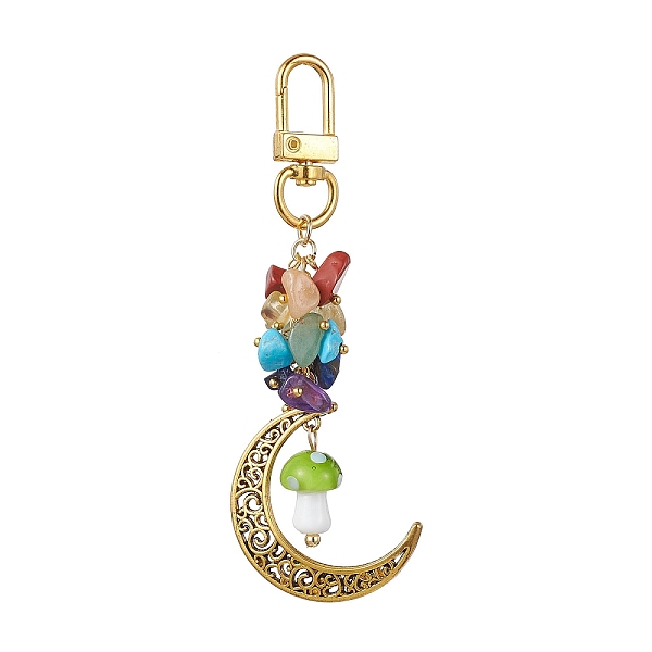 PandaHall Alloy Hollow Moon & Lampwork Mushroom Pendant Decorations, Natural & Synthetic Mixed Stone Chip and Swivel Clasps Charm, Green...
PandaHall Alloy Hollow Moon & Lampwork Mushroom Pendant Decorations, Natural & Synthetic Mixed Stone Chip and Swivel Clasps Charm, Green...