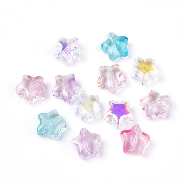 PandaHall Electroplate Glass Beads, with Glitter Powder, Star, Mixed Color, 8.5x8.5x4mm, Hole: 1mm Glass Star Multicolor
PandaHall Electroplate Glass Beads, with Glitter Powder, Star, Mixed Color, 8.5x8.5x4mm, Hole: 1mm Glass Star Multicolor