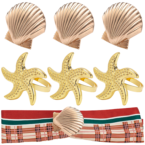 PandaHall Gorgecraft 6 Pcs 2 Styles Alloy Napkin Rings, Napkin Holder Adornment, Restaurant Daily Accessiroes, Mixed Shapes, Cadmium Free &...
PandaHall Gorgecraft 6 Pcs 2 Styles Alloy Napkin Rings, Napkin Holder Adornment, Restaurant Daily Accessiroes, Mixed Shapes, Cadmium Free &...
