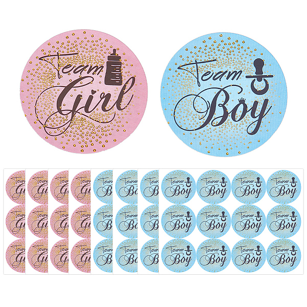 PandaHall 2 Sheets 2 Colors Gold Stamping Round Dot Paper Sealed Decorative Stickers, Team Boy Girl Baby Shower Decals for Envelope, Gift..., Multicolor
PandaHall 2 Sheets 2 Colors Gold Stamping Round Dot Paper Sealed Decorative Stickers, Team Boy Girl Baby Shower Decals for Envelope, Gift..., Multicolor