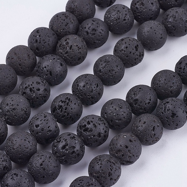PandaHall Natural Lava Rock Stone Bead Strands, Round, 10mm, Hole: 1mm, about 40pcs/strand, 15.7 inch Lava Rock Round Black
PandaHall Natural Lava Rock Stone Bead Strands, Round, 10mm, Hole: 1mm, about 40pcs/strand, 15.7 inch Lava Rock Round Black