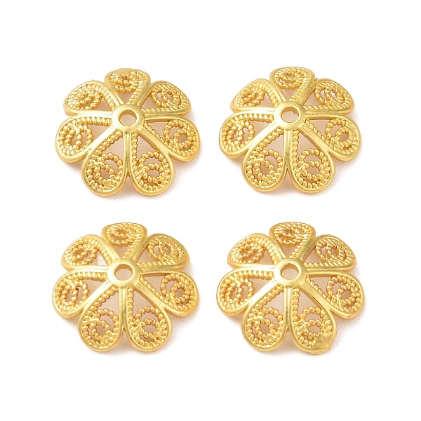 PandaHall Brass Bead Cap, Long-Lasting Plated, Multi-Petal, Flower, Golden, 15x15x4mm, Hole: 1.6mm Brass
PandaHall Brass Bead Cap, Long-Lasting Plated, Multi-Petal, Flower, Golden, 15x15x4mm, Hole: 1.6mm Brass