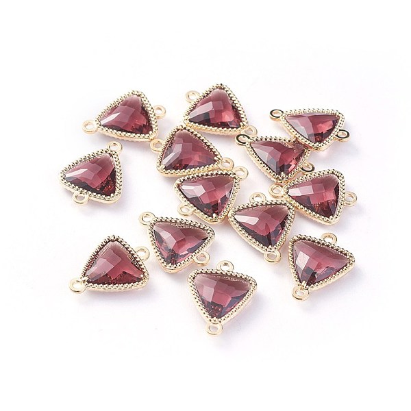 PandaHall Glass Links connectors, with Eco-Friendly Alloy Open Back Berzel Findings, Faceted, Triangle, Light Gold, Purple, 16x12x4.5mm...
PandaHall Glass Links connectors, with Eco-Friendly Alloy Open Back Berzel Findings, Faceted, Triangle, Light Gold, Purple, 16x12x4.5mm...