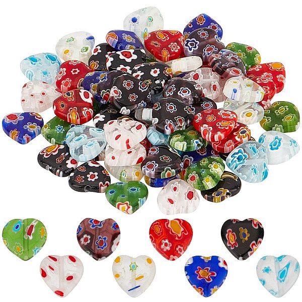 PandaHall SUNNYCLUE 1 Box 80Pcs Glass Heart Beads Handmade Millefiori Glass Flower Bead Lampwork Beads Valentine's Day Red Heart Beads for..., Multicolor
PandaHall SUNNYCLUE 1 Box 80Pcs Glass Heart Beads Handmade Millefiori Glass Flower Bead Lampwork Beads Valentine's Day Red Heart Beads for..., Multicolor