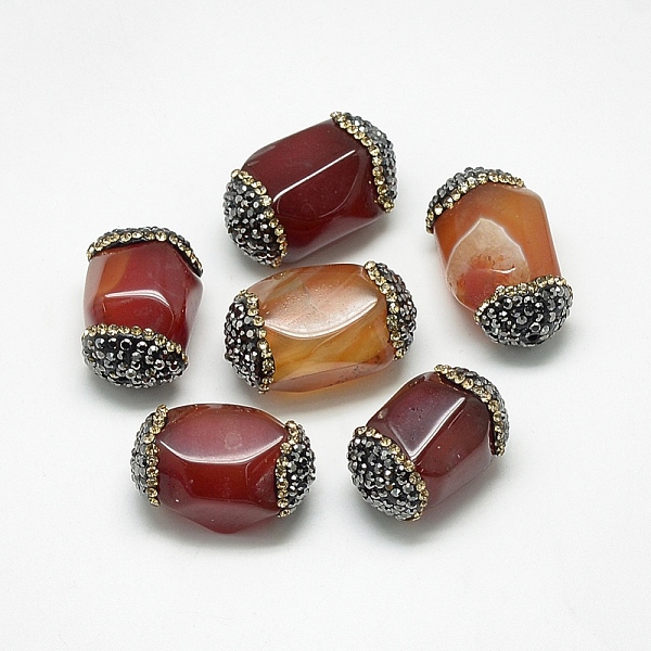 PandaHall Natural Carnelian Beads, with Rhinestone, Dyed, Faceted, Oval, 24~29x15~19x14~18mm, Hole: 1mm Carnelian Oval
PandaHall Natural Carnelian Beads, with Rhinestone, Dyed, Faceted, Oval, 24~29x15~19x14~18mm, Hole: 1mm Carnelian Oval