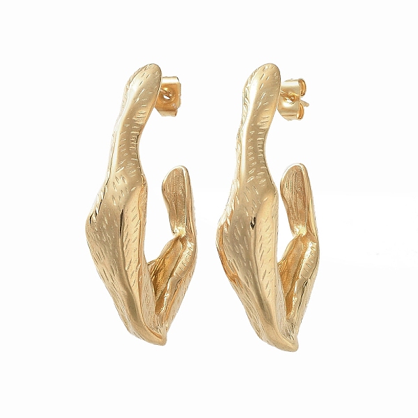 PandaHall Vacuum Plating 304 Stainless Steel Stud Earrings, Twist Teardrop Half Hoop Earrings, Golden, 37x21.5mm 304 Stainless Steel...
PandaHall Vacuum Plating 304 Stainless Steel Stud Earrings, Twist Teardrop Half Hoop Earrings, Golden, 37x21.5mm 304 Stainless Steel...