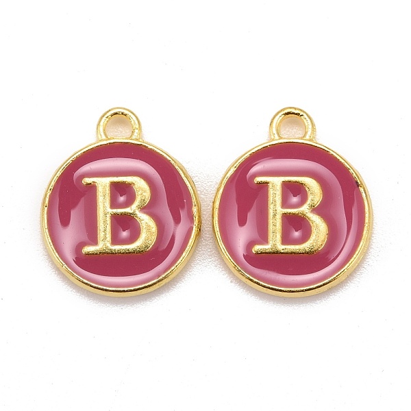 PandaHall Golden Plated Alloy Enamel Charms, Cadmium Free & Lead Free, Enamelled Sequins, Flat Round with Letter, Camellia, Letter.B..., Pink
PandaHall Golden Plated Alloy Enamel Charms, Cadmium Free & Lead Free, Enamelled Sequins, Flat Round with Letter, Camellia, Letter.B..., Pink