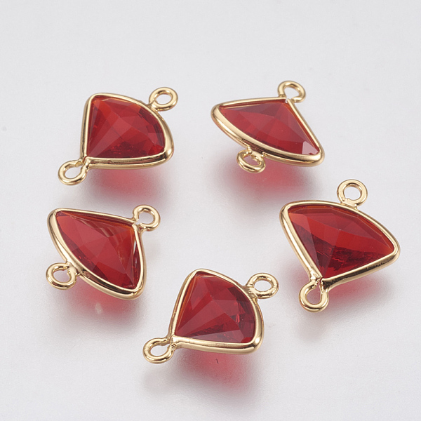 PandaHall Glass Links connectors, with Brass Findings, Faceted Fan, Real 18K Gold Plated, Red, 12.5x10x3mm, Hole: 1mm Brass Fan Red
PandaHall Glass Links connectors, with Brass Findings, Faceted Fan, Real 18K Gold Plated, Red, 12.5x10x3mm, Hole: 1mm Brass Fan Red