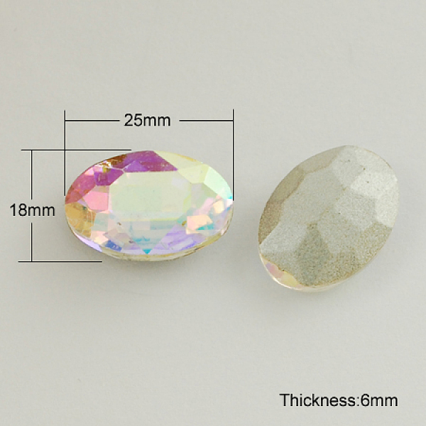 PandaHall Glass Pointed Back Rhinestone, Back Plated, Faceted, Oval, Colorful, 18x25x6mm Glass Rhinestone Oval
PandaHall Glass Pointed Back Rhinestone, Back Plated, Faceted, Oval, Colorful, 18x25x6mm Glass Rhinestone Oval
