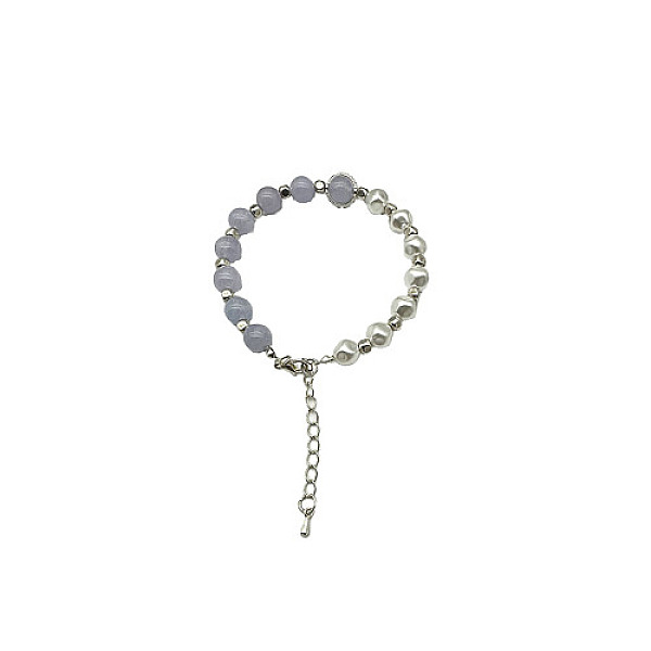PandaHall Natural Aquamarine Round Beaded Bracelet, Platinum, 7-1/8~9-1/8 inch(18~23cm) Aquamarine
PandaHall Natural Aquamarine Round Beaded Bracelet, Platinum, 7-1/8~9-1/8 inch(18~23cm) Aquamarine
