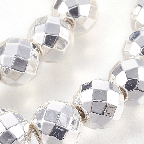 PandaHall Electroplated Non-magnetic Synthetic Hematite Bead Strand, Round, Faceted, Silver Plated, 9.5x9mm, Hole: 1.6mm, about 45pcs/strand...
PandaHall Electroplated Non-magnetic Synthetic Hematite Bead Strand, Round, Faceted, Silver Plated, 9.5x9mm, Hole: 1.6mm, about 45pcs/strand...