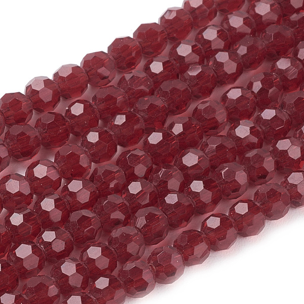 PandaHall Glass Beads Strands, Faceted(32 Facets), Round, Dark Red, 4mm, Hole: 1mm, about 87~93pcs/strand, 32~33cm Glass Round Red
PandaHall Glass Beads Strands, Faceted(32 Facets), Round, Dark Red, 4mm, Hole: 1mm, about 87~93pcs/strand, 32~33cm Glass Round Red