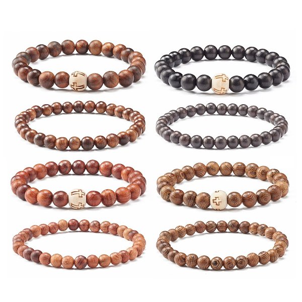 PandaHall Stretch Bracelets, with Wood Beads, Round with Cross, Mixed Color, Inner Diameter: 2-1/4 inch(5.8cm), 2pcs/set Wood Multicolor
PandaHall Stretch Bracelets, with Wood Beads, Round with Cross, Mixed Color, Inner Diameter: 2-1/4 inch(5.8cm), 2pcs/set Wood Multicolor