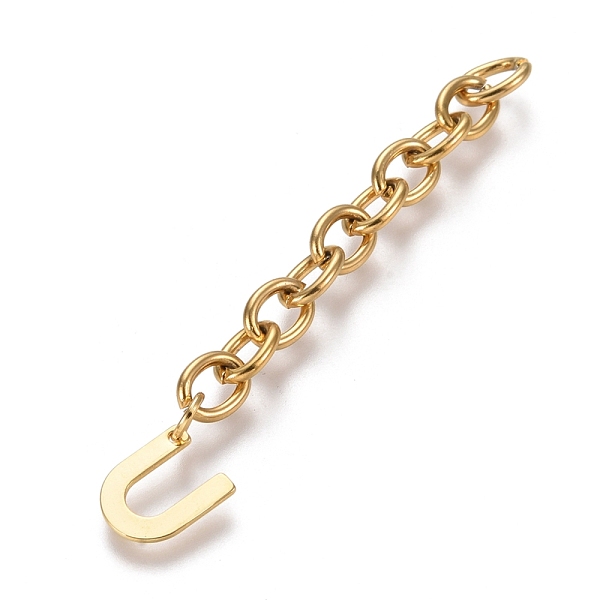PandaHall 304 Stainless Steel Chain Extender, with Cable Chain and Letter Charms, Golden, Letter.U, 67.5mm, Link: 8x6x1.3mm, Letter U...
PandaHall 304 Stainless Steel Chain Extender, with Cable Chain and Letter Charms, Golden, Letter.U, 67.5mm, Link: 8x6x1.3mm, Letter U...