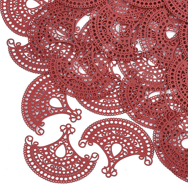 PandaHall 430 Stainless Steel Filigree Joiners Links, Spray Painted, Etched Metal Embellishments, Fan, Red, 35x42x0.3mm, Hole: 0.6~1.5mm 430...
PandaHall 430 Stainless Steel Filigree Joiners Links, Spray Painted, Etched Metal Embellishments, Fan, Red, 35x42x0.3mm, Hole: 0.6~1.5mm 430...
