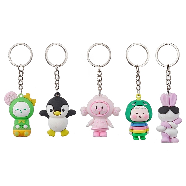 PandaHall Cartoon Animals PVC Plastic Keychain, with Iron Split Key Rings, Mixed Color, 10.5~11.3cm Plastic Mixed Shapes Multicolor
PandaHall Cartoon Animals PVC Plastic Keychain, with Iron Split Key Rings, Mixed Color, 10.5~11.3cm Plastic Mixed Shapes Multicolor
