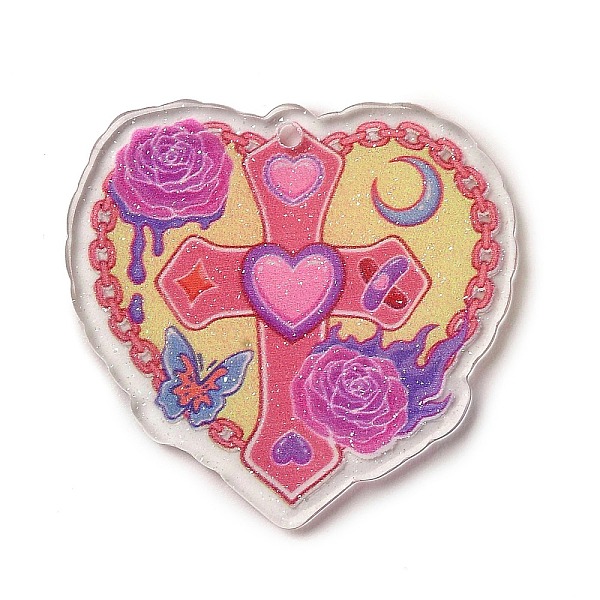 PandaHall Valentine's Day Transparent Printed Acrylic Pendants, Heart Charm, Cross, 37.5x40x2.5mm, Hole: 1.8mm Acrylic Cross Multicolor
PandaHall Valentine's Day Transparent Printed Acrylic Pendants, Heart Charm, Cross, 37.5x40x2.5mm, Hole: 1.8mm Acrylic Cross Multicolor