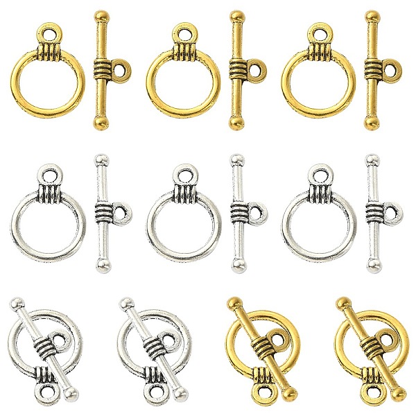PandaHall 20Pcs 2 Colors Tibetan Style Alloy Toggle Clasps, for Jewelry Making, Ring, Antique Silver & Antique Golden, Ring: 11mm wide, 16mm...
PandaHall 20Pcs 2 Colors Tibetan Style Alloy Toggle Clasps, for Jewelry Making, Ring, Antique Silver & Antique Golden, Ring: 11mm wide, 16mm...