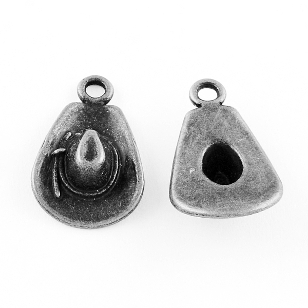 PandaHall Cowboy Hat Tibetan Style Alloy Pendants, Cadmium Free & Lead Free, Antique Silver, 20x12.5x6mm, Hole: 2mm, about 780pcs/1000g...
PandaHall Cowboy Hat Tibetan Style Alloy Pendants, Cadmium Free & Lead Free, Antique Silver, 20x12.5x6mm, Hole: 2mm, about 780pcs/1000g...